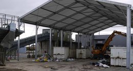 Pabellón para almacenaje de residuos