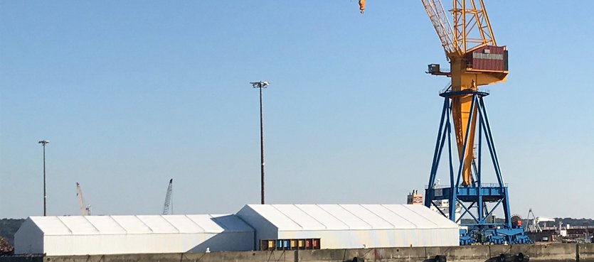 Almacén para la logística portuaria